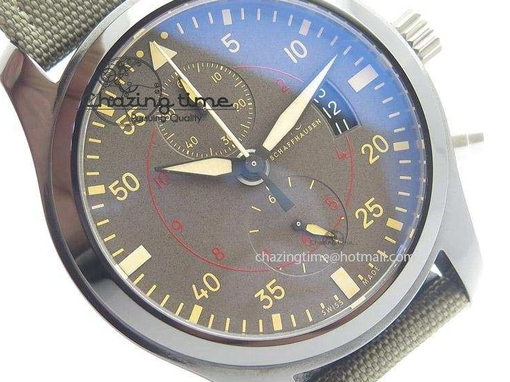 MIROTIME 0401 Pilot Top Gun Miramar IWC388002 ZF 1:1 Best Edition Ceramic Case On Nylon Strap A Practical 7345